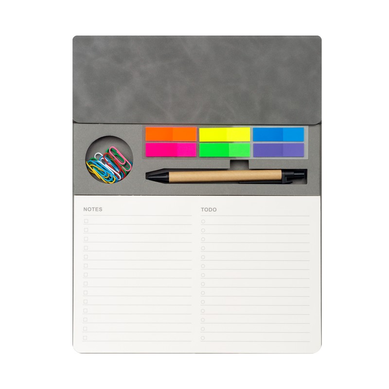 PORTA NOTAS KALEM GRIS