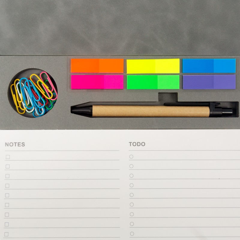 PORTA NOTAS KALEM GRIS