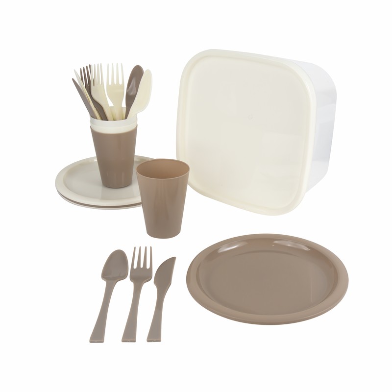 SET DE VAJILLA  SUVA — BEIGE