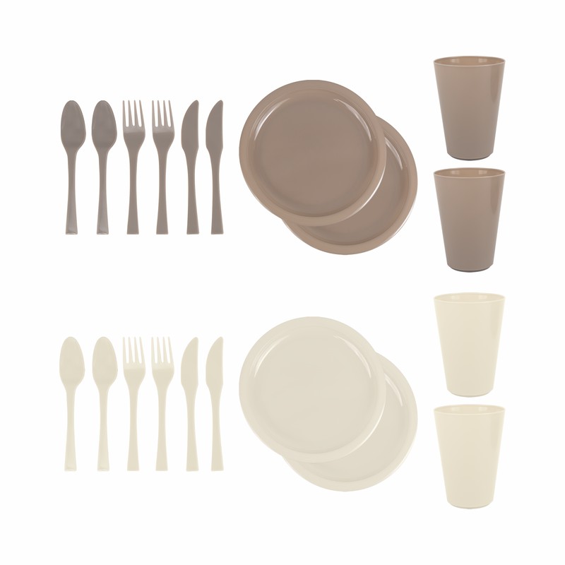 SET DE VAJILLA  SUVA — BEIGE