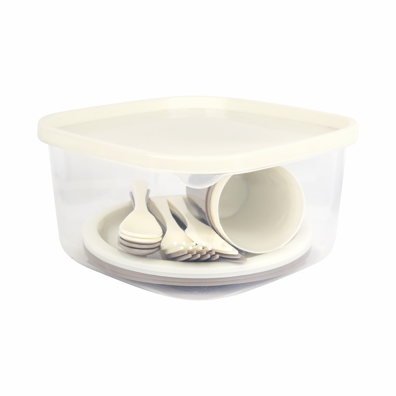 SET DE VAJILLA  SUVA — BEIGE