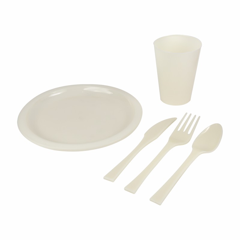 SET DE VAJILLA  SUVA — BEIGE