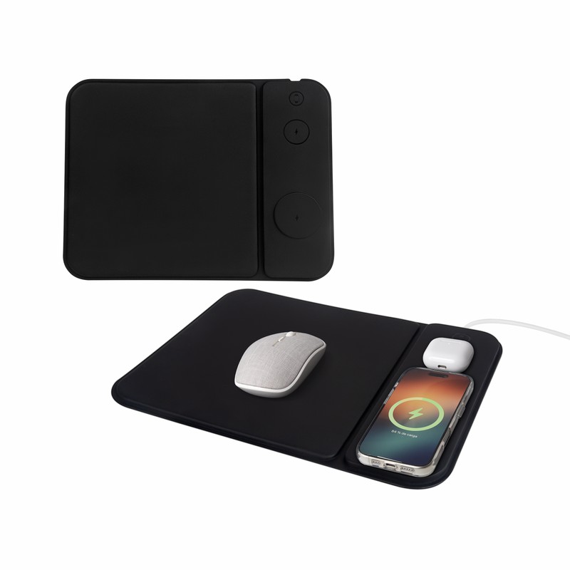 MOUSE PAD CARGADOR ISKRA — NEGRO