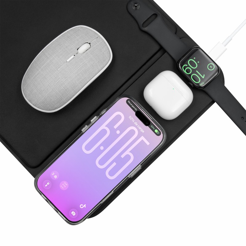 MOUSE PAD CARGADOR ISKRA — NEGRO