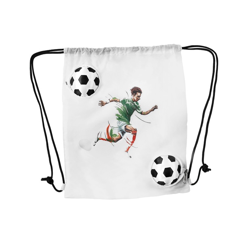 BOLSA-MOCHILA MÁGICA SOCCER BLANCO
