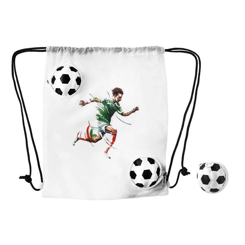 BOLSA-MOCHILA MÁGICA SOCCER BLANCO