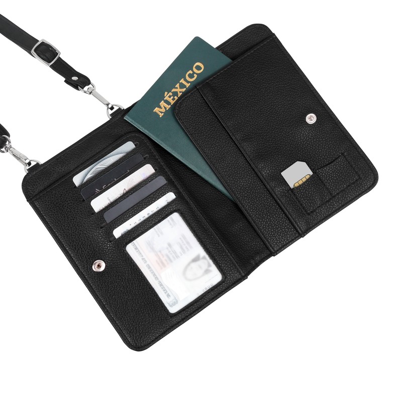 CARTERA PORTA PASAPORTE AVELINE NEGRO