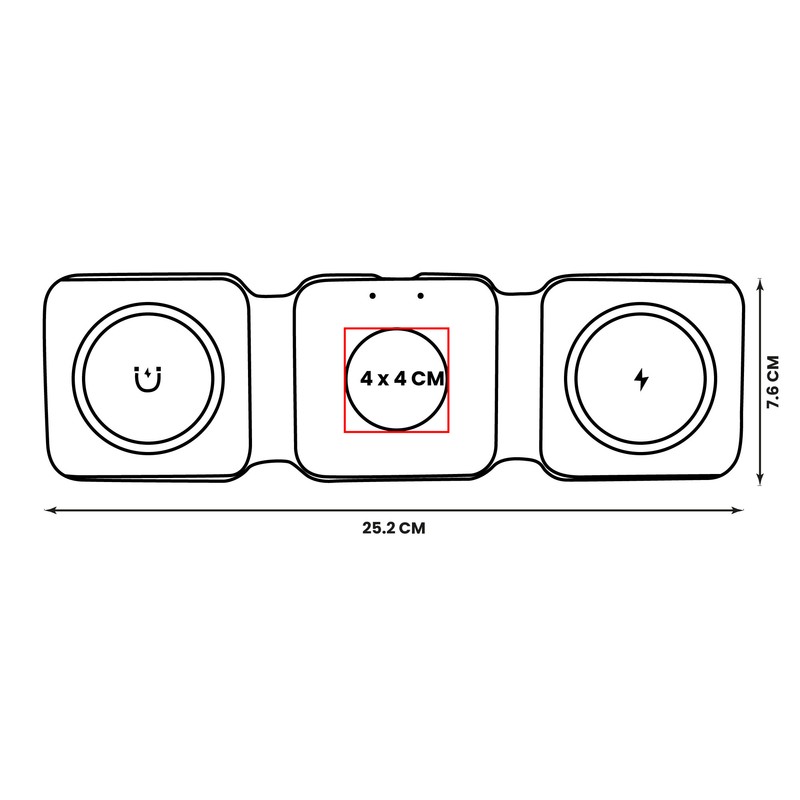 Diagrama técnico — MULTICARGADOR INALÁMBRICO BIT