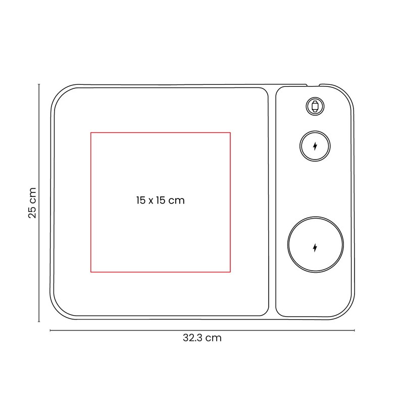 Diagrama técnico — MOUSE PAD CARGADOR ISKRA