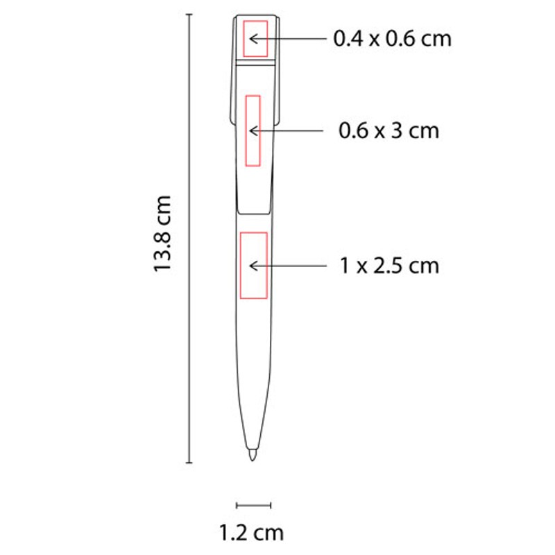 Diagrama técnico — BOLÍGRAFO USB 8 GB SHELL
