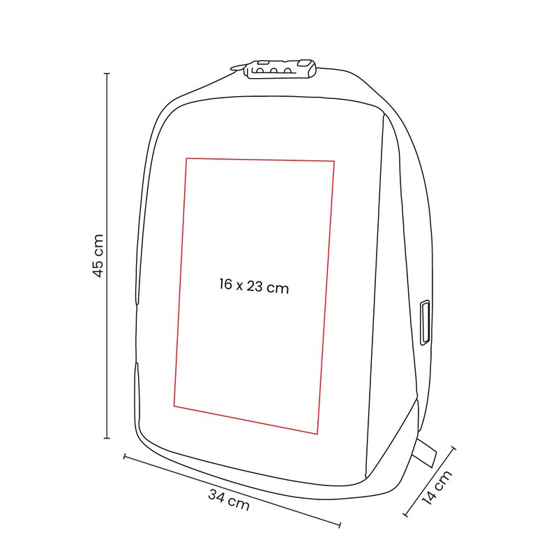Diagrama técnico — MOCHILA SHELLIX
