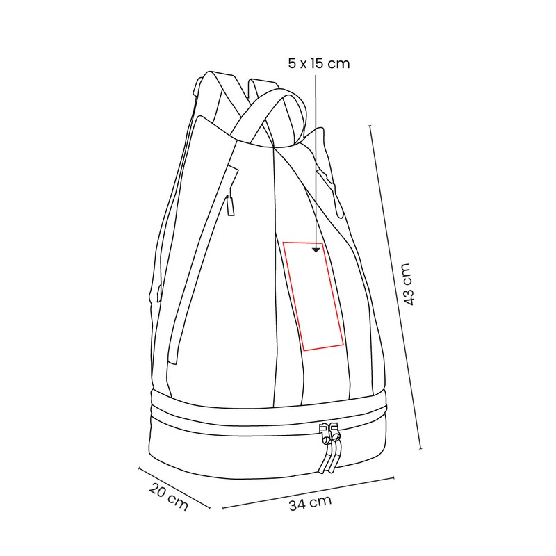 Diagrama técnico — MOCHILA SACCA