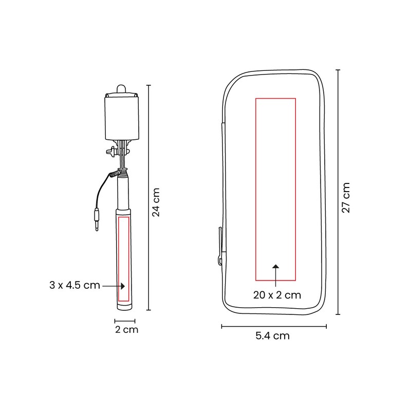 Diagrama técnico — SELFIE STICK SURNA